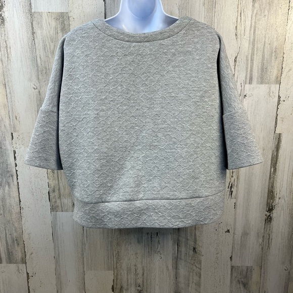 Loft gray box style short sleeve top size large - Picture 2 of 9